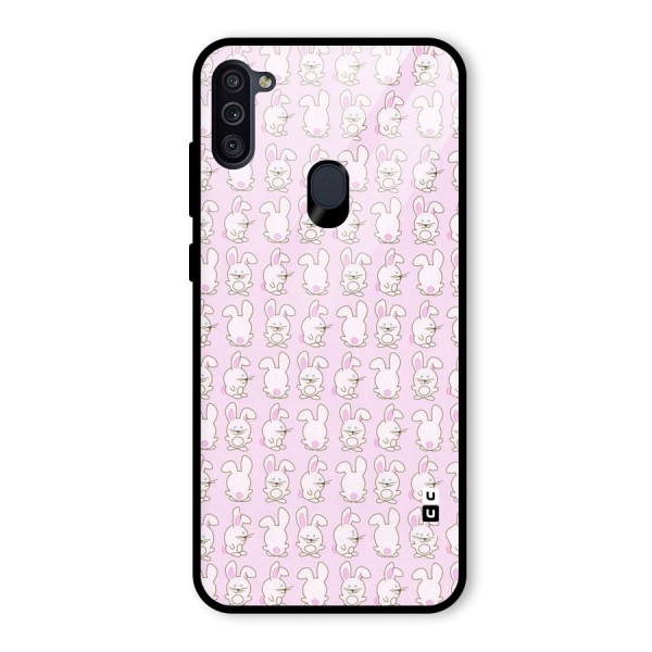 Bunny Cute Glass Back Case for Galaxy M11