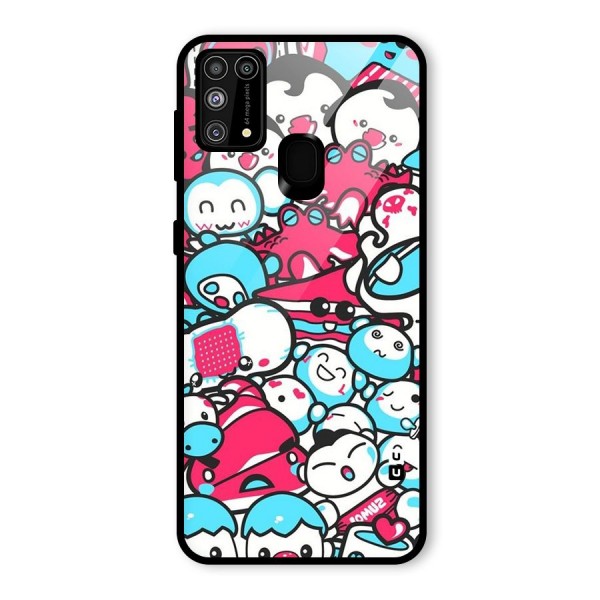 Bunny Quirk Glass Back Case for Galaxy M31