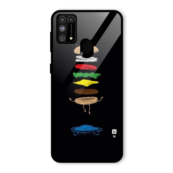 Burger Jump Glass Back Case for Galaxy M31