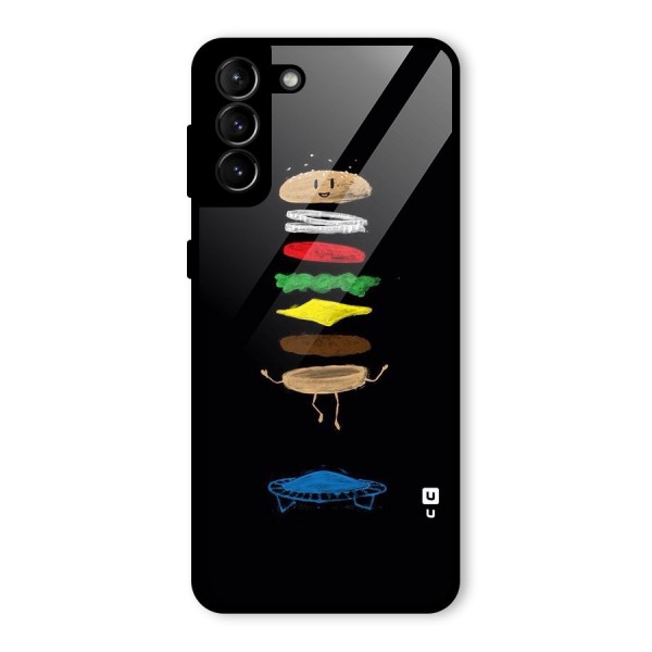 Burger Jump Glass Back Case for Galaxy S21 Plus