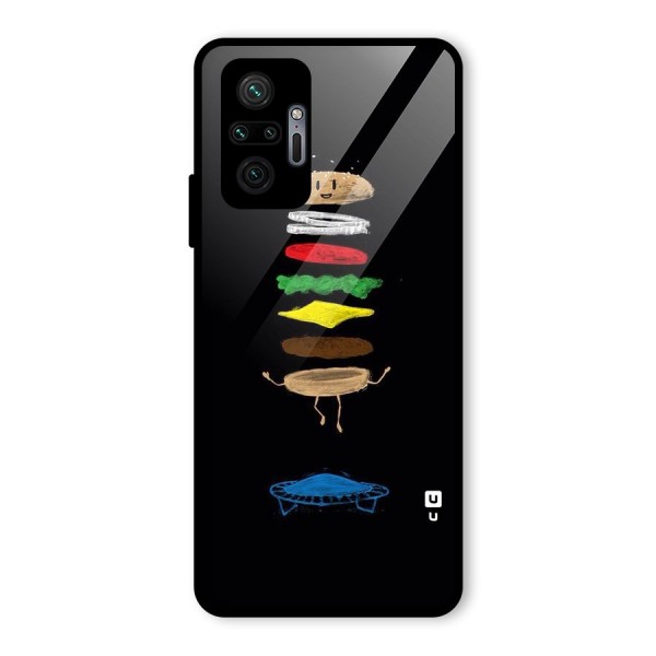 Burger Jump Glass Back Case for Redmi Note 10 Pro