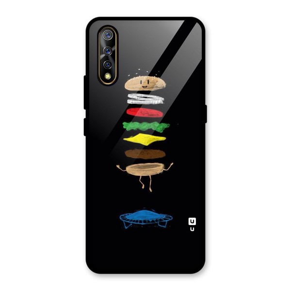 Burger Jump Glass Back Case for Vivo S1