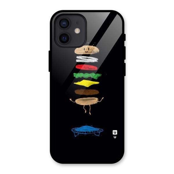 Burger Jump Glass Back Case for iPhone 12