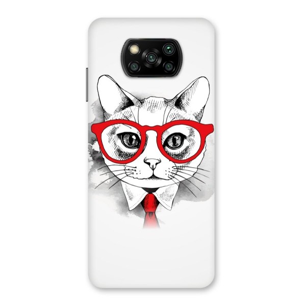 Business Cat Back Case for Poco X3