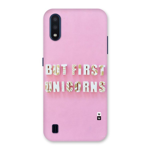 But First Unicorns Back Case for Galaxy M01