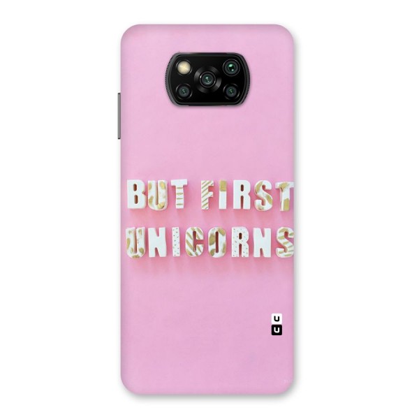 But First Unicorns Back Case for Poco X3