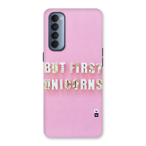 But First Unicorns Back Case for Reno4 Pro