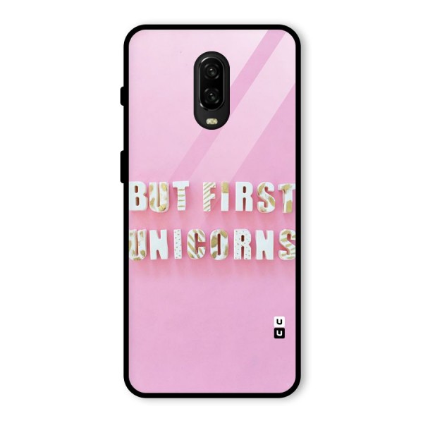 But First Unicorns Glass Back Case for OnePlus 6T