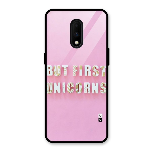 But First Unicorns Glass Back Case for OnePlus 7