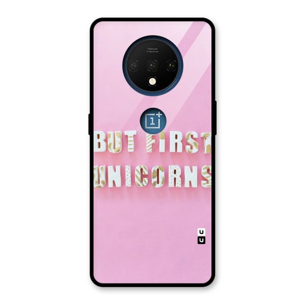 But First Unicorns Glass Back Case for OnePlus 7T
