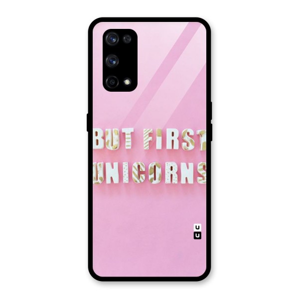But First Unicorns Glass Back Case for Realme X7 Pro