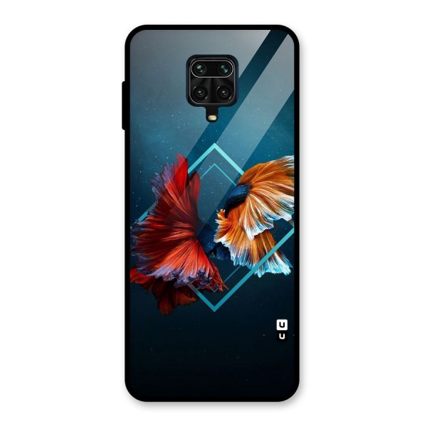 Butterfly Diamond Design Glass Back Case for Poco M2 Pro