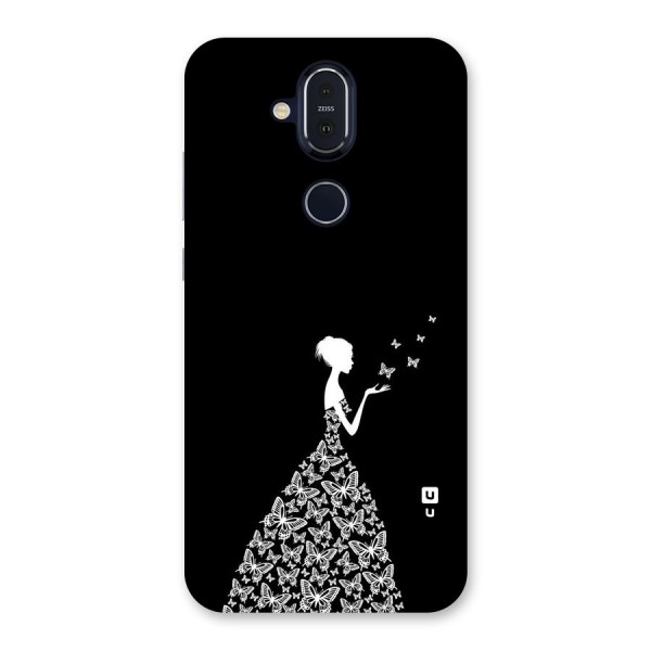 Butterfly Dress Back Case for Nokia 8.1