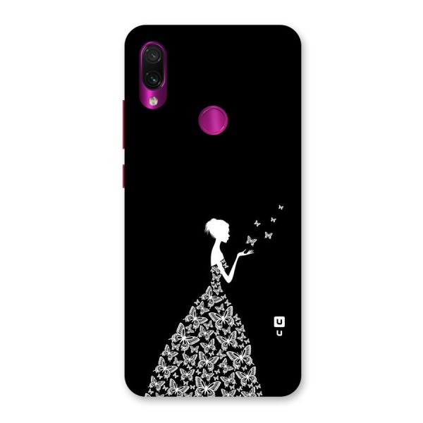 Butterfly Dress Back Case for Redmi Note 7 Pro
