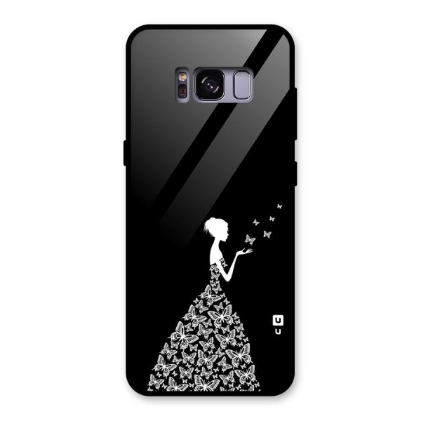 Butterfly Dress Glass Back Case for Galaxy S8