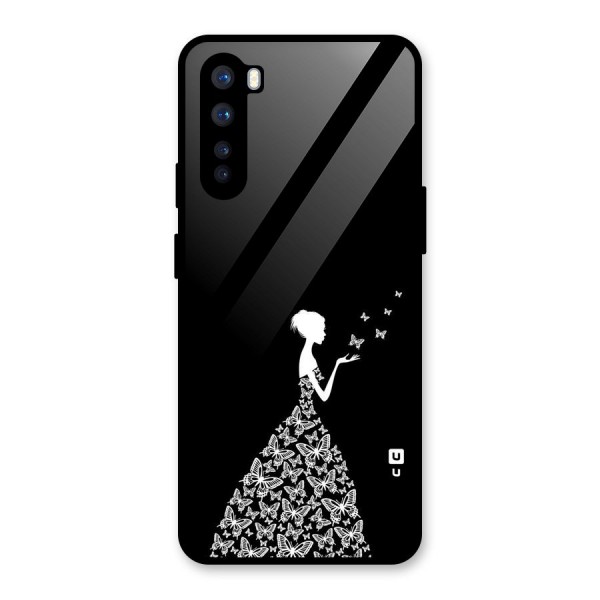 Butterfly Dress Glass Back Case for OnePlus Nord