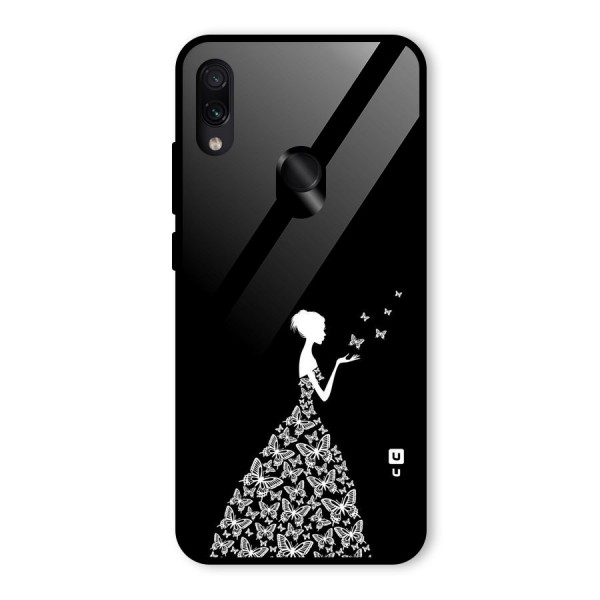 Butterfly Dress Glass Back Case for Redmi Note 7S