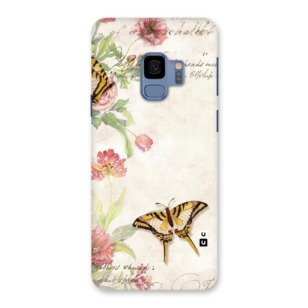 Butterfly Floral Back Case for Galaxy S9