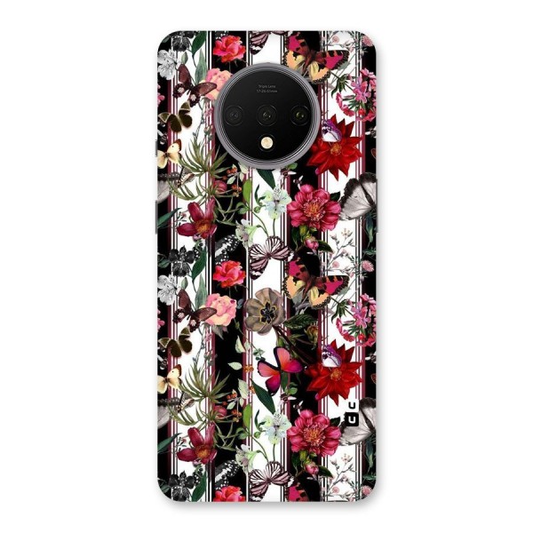 Butterfly Flowers Back Case for OnePlus 7T