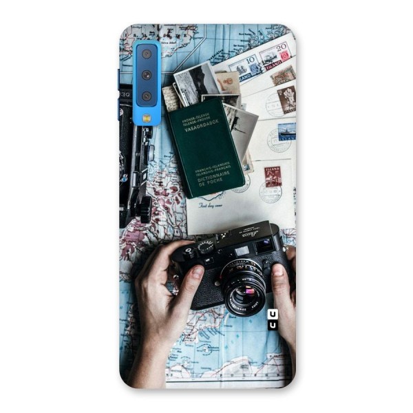 Camera and Postcards Back Case for Galaxy A7 (2018)