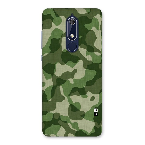 Camouflage Pattern Art Back Case for Nokia 5.1