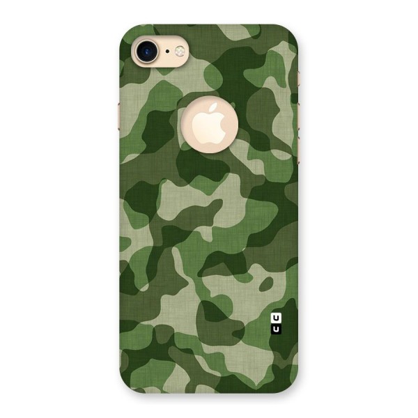 Camouflage Pattern Art Back Case for iPhone 7 Logo Cut