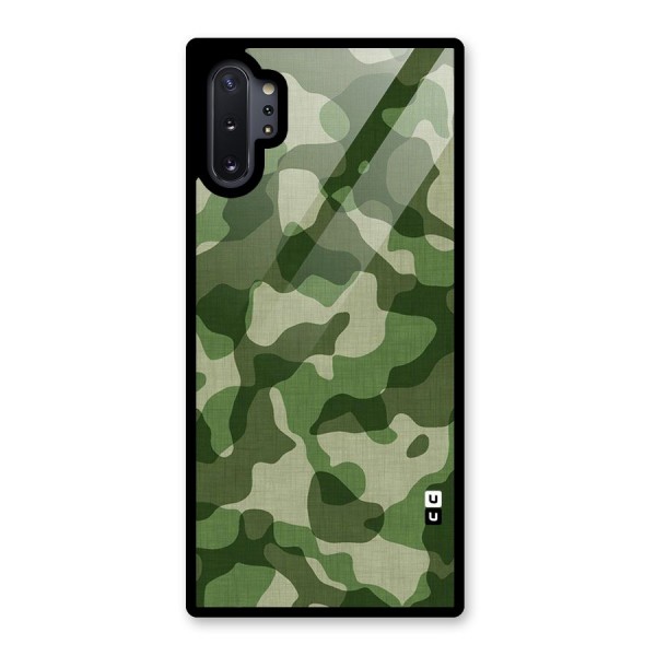 Camouflage Pattern Art Glass Back Case for Galaxy Note 10 Plus