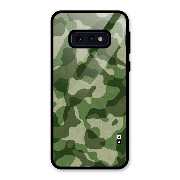 Camouflage Pattern Art Glass Back Case for Galaxy S10e
