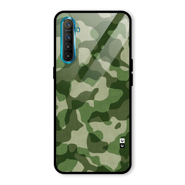 Camouflage Pattern Art Glass Back Case for Realme X2