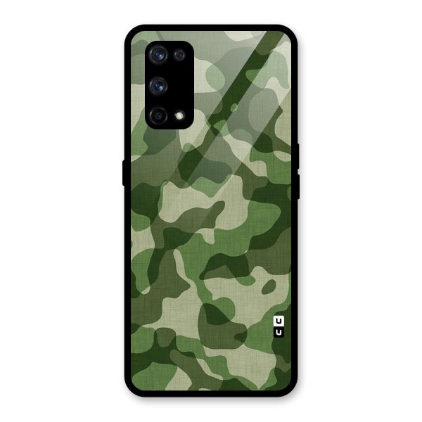 Camouflage Pattern Art Glass Back Case for Realme X7 Pro