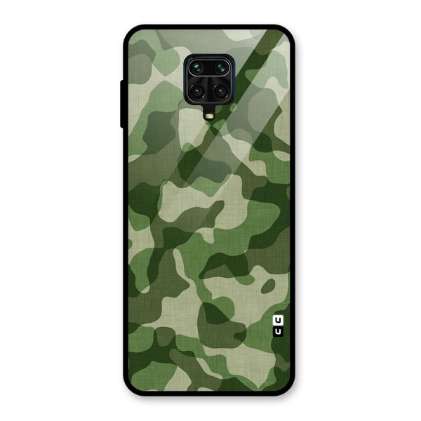 Camouflage Pattern Art Glass Back Case for Redmi Note 9 Pro Max