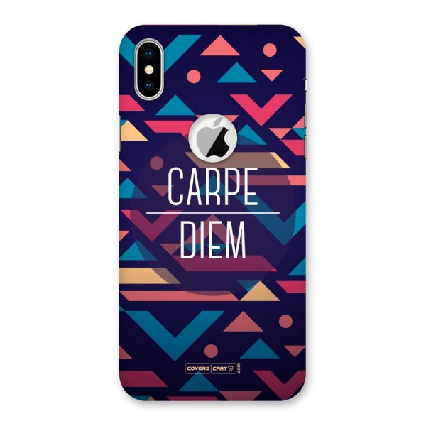 Carpe Diem Back Case for iPhone XS Logo Cut