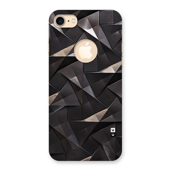 Carved Triangles Back Case for iPhone 7 Logo Cut