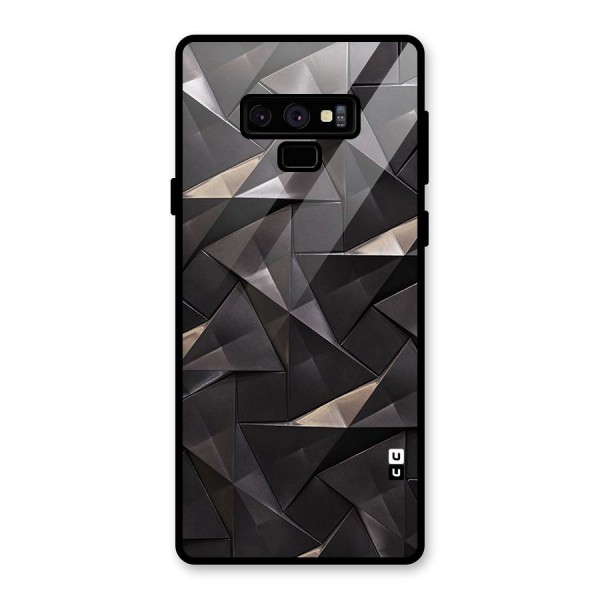 Carved Triangles Glass Back Case for Galaxy Note 9