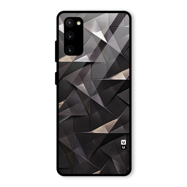 Carved Triangles Glass Back Case for Galaxy S20 FE 5G