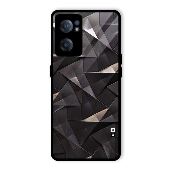 Carved Triangles Glass Back Case for OnePlus Nord CE 2 5G