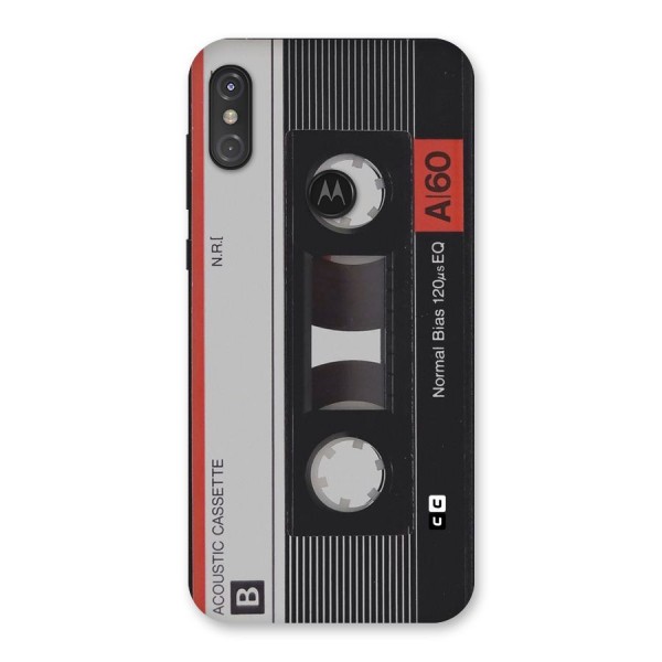 Casette Design Back Case for Motorola One Power