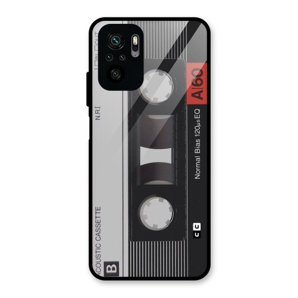 Casette Design Glass Back Case for Redmi Note 10