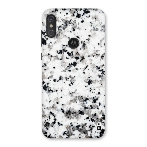 Charcoal Spots Marble Back Case for Motorola One Power