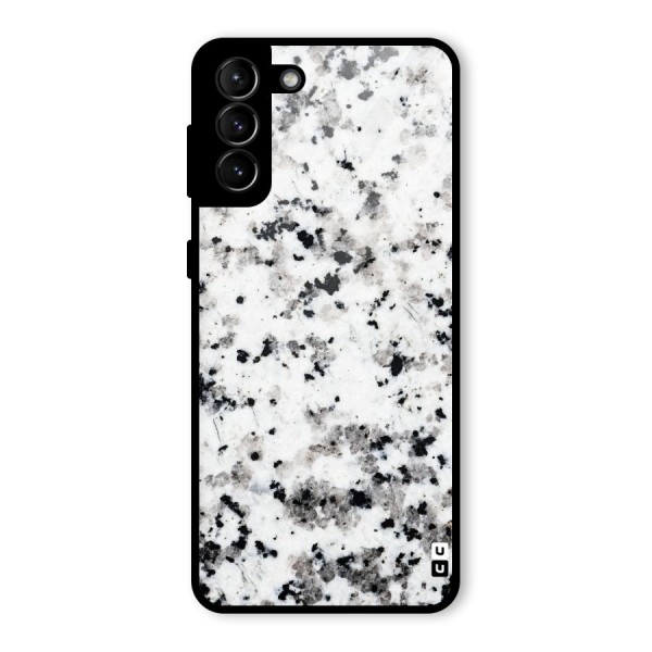 Charcoal Spots Marble Glass Back Case for Galaxy S21 Plus