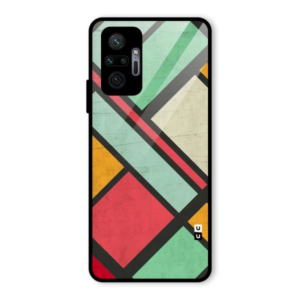 Check Colors Glass Back Case for Redmi Note 10 Pro