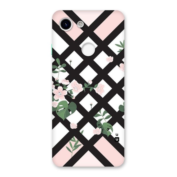 Check Floral Stripes Back Case for Google Pixel 3