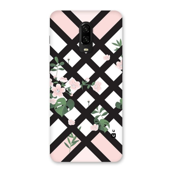 Check Floral Stripes Back Case for OnePlus 6T