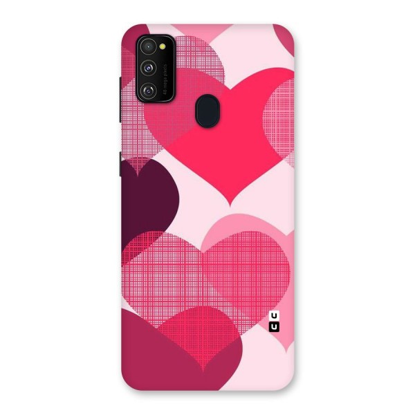 Check Pink Hearts Back Case for Galaxy M30s