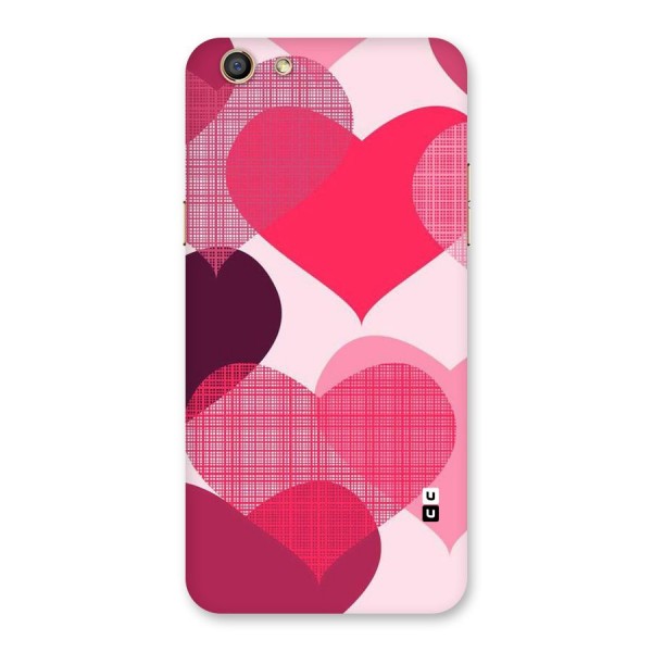 Check Pink Hearts Back Case for Oppo F3