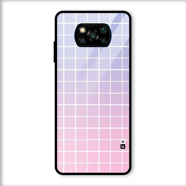 Check Shades Glass Back Case for Poco X3