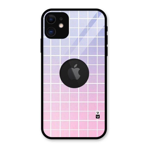 Check Shades Glass Back Case for iPhone 11 Logo Cut