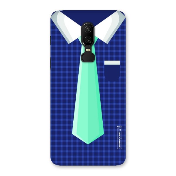 Checked Shirt Tie Back Case for OnePlus 6