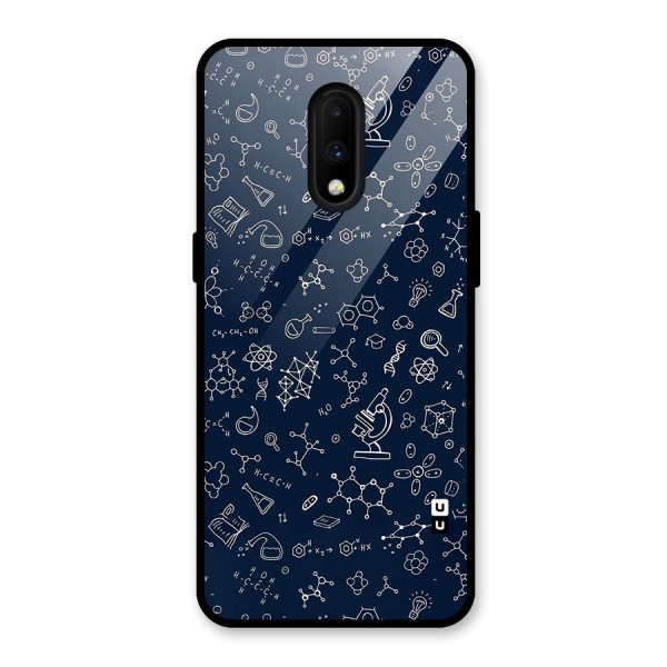 Chemistry Doodle Art Glass Back Case for OnePlus 7