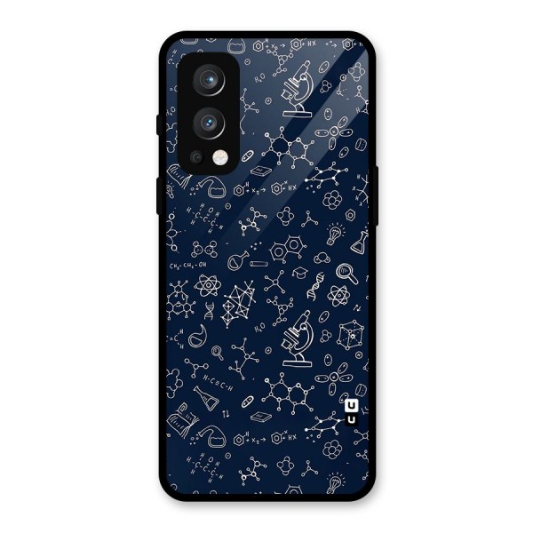 Chemistry Doodle Art Glass Back Case for OnePlus Nord 2 5G